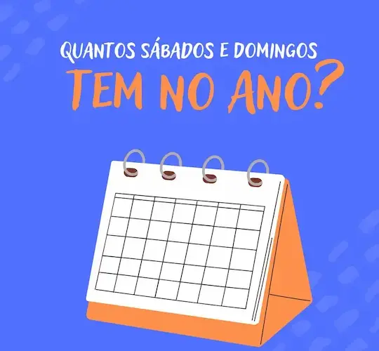 Quantos Sábados e Domingos Tem no Ano? Entenda a Frequência dos Finais de Semana 36 Post instagram agenda aberta azul e laranja