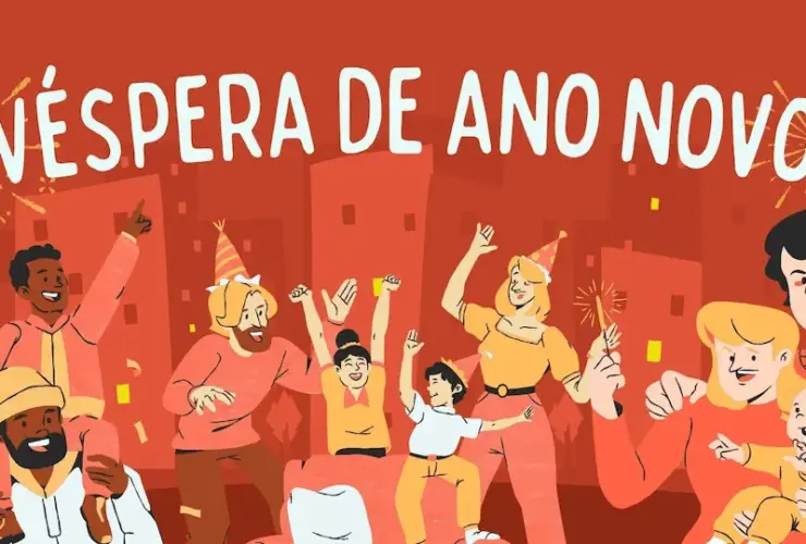 Véspera de Ano-Novo: Como Celebrar e Aproveitar a Magia de Uma Noite Especial 30 Red and Yellow Playful New Year Presentation